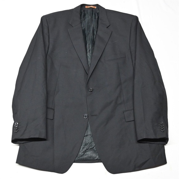 Michael Kors 46R Black 100% Wool Mens Blazer Suit Jacket Sport Coat